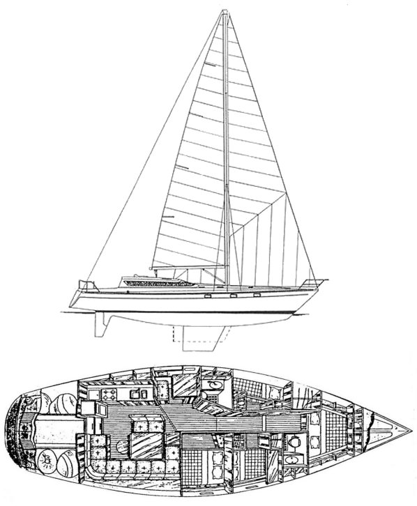 Dynamique 52 sailboat under sail