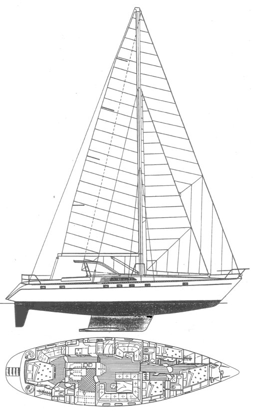 Dynamique 58 sailboat under sail