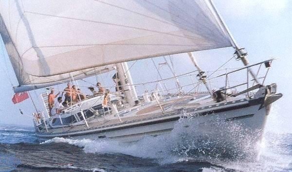 Dynamique 62 sailboat under sail