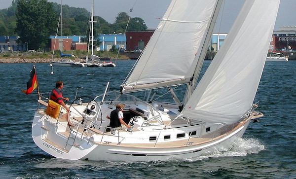 Saare 38 sailboat under sail