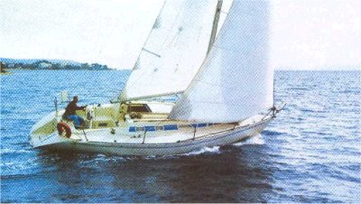 Elan 33 sailboat under sail