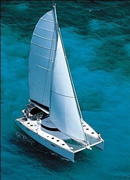 Eleuthera 60 sailboat under sail