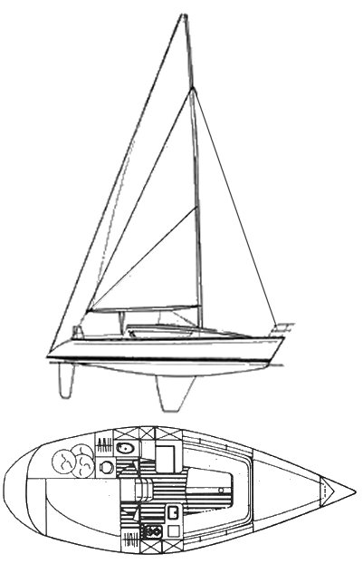 Elite 30 sailboat under sail