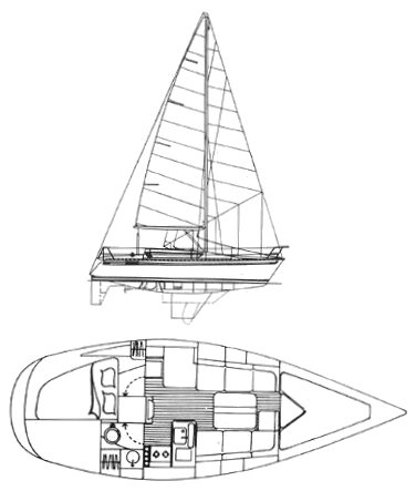 Elite 32 sailboat under sail