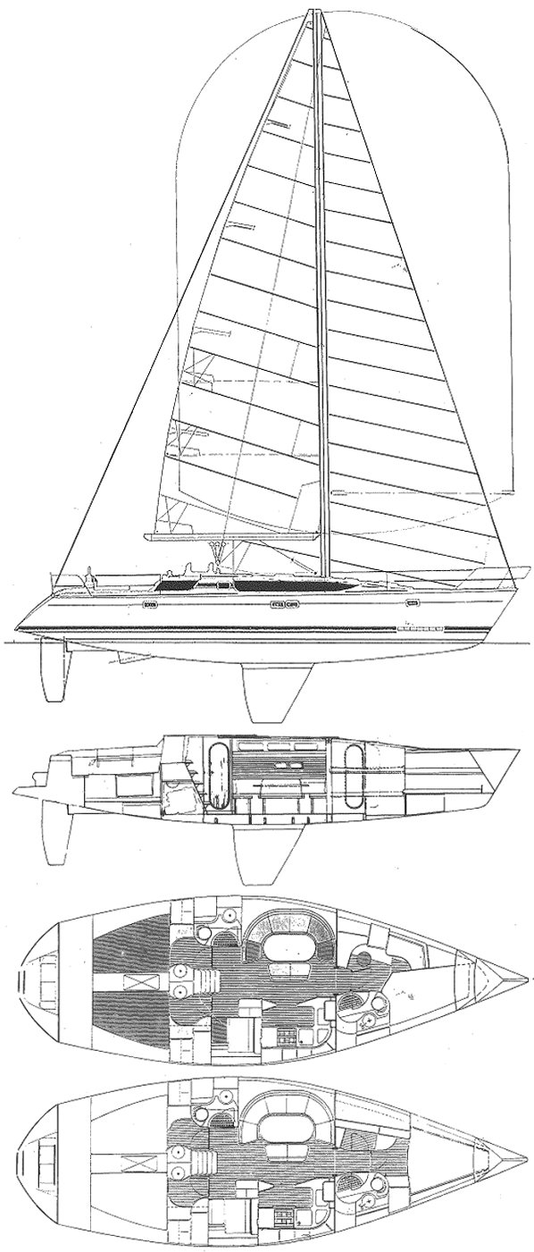 Elite 446 sailboat under sail