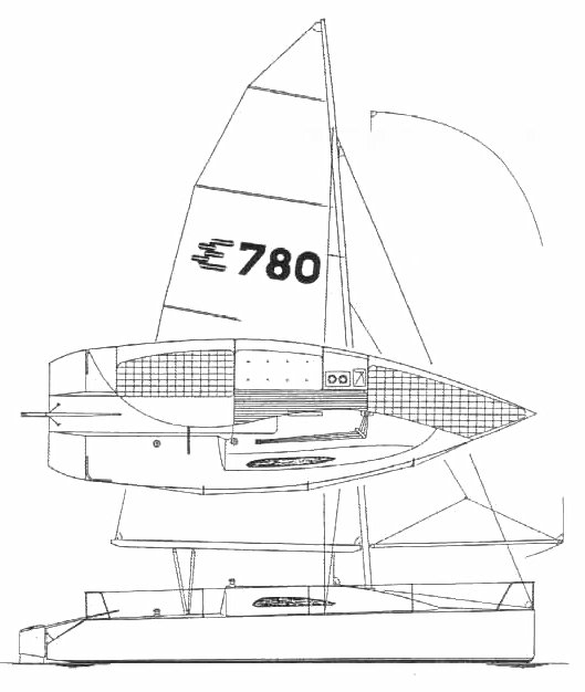 Elliott 780 sailboat under sail