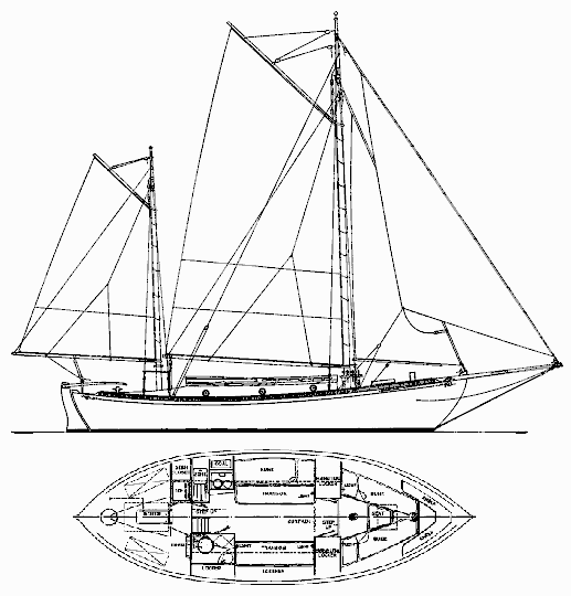 Eric 32 sailboat under sail