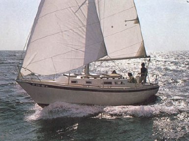 Ericson 29 sailboat under sail