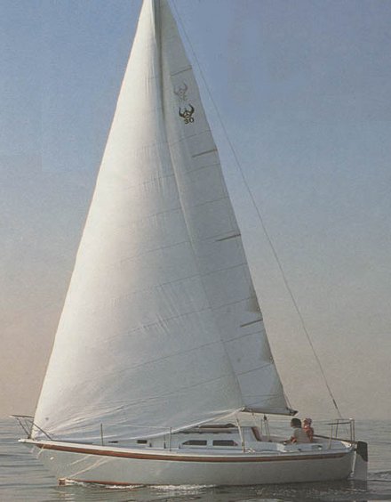 Ericson 30 2 sailboat under sail