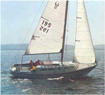 Ericson 32 2 sailboat under sail