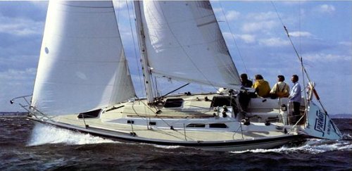 Ericson 36 sailboat under sail