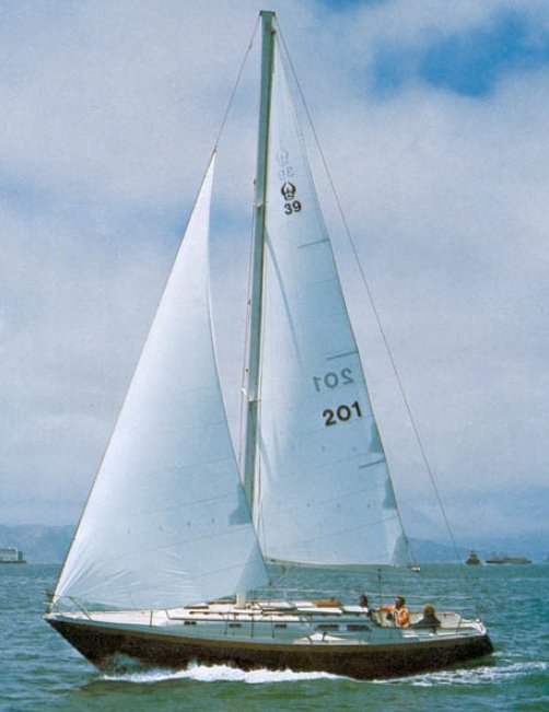 Ericson 39 b sailboat under sail