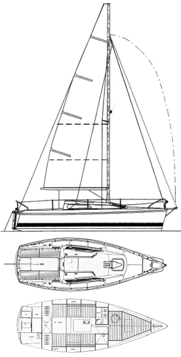 Etap 23il sailboat under sail