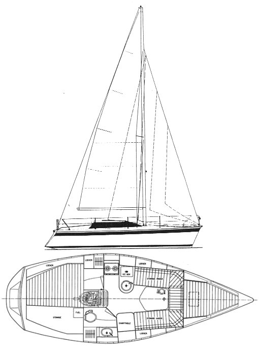 Etap 28i sailboat under sail