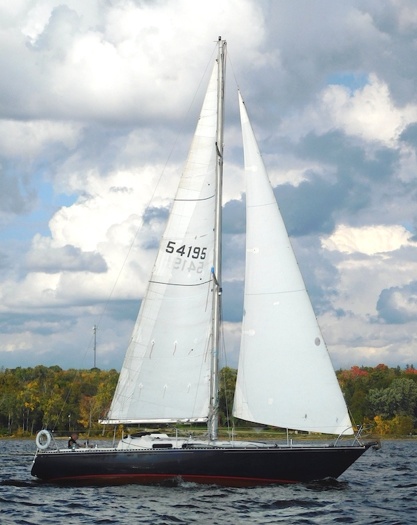 Viking 34 sailboat under sail