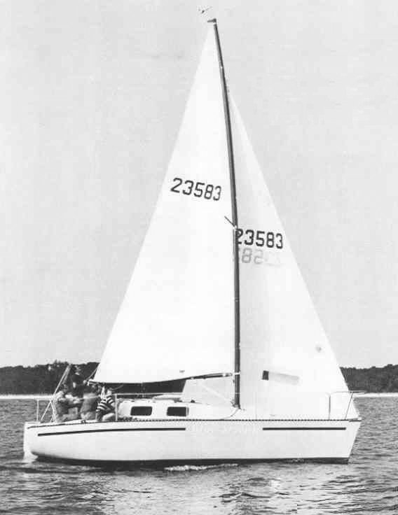 Evelyn 26 sailboat under sail