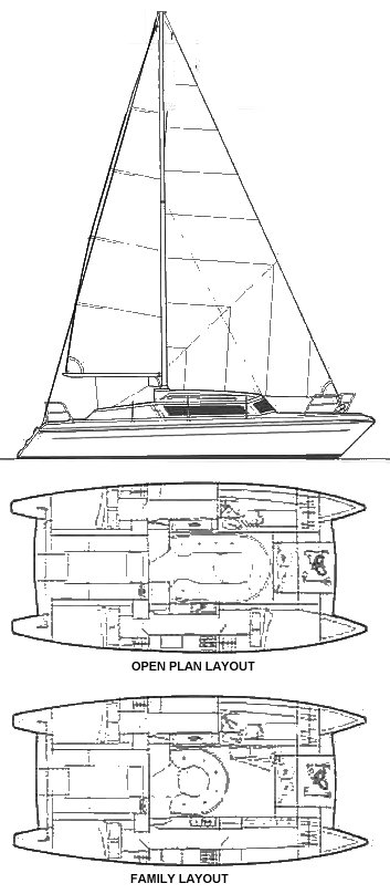 Event 34 prout sailboat under sail