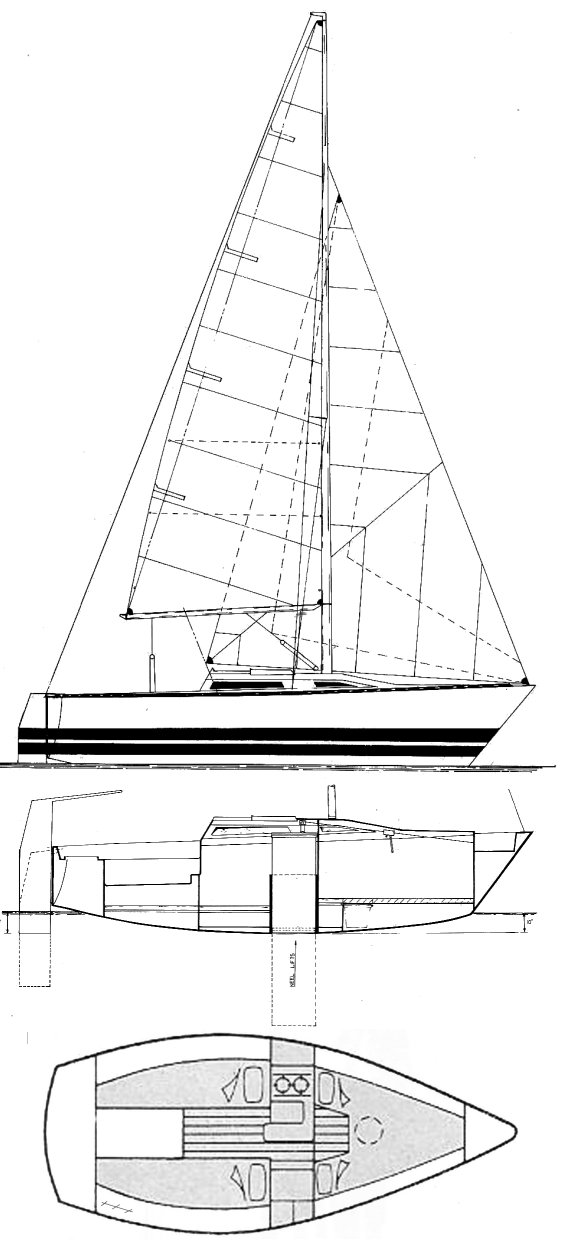 Evolution 19 sailboat under sail