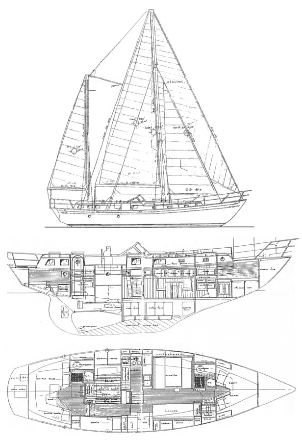 Explorer 45 huntingford sailboat under sail