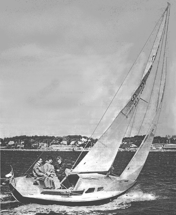 F 18 iw varvet sailboat under sail