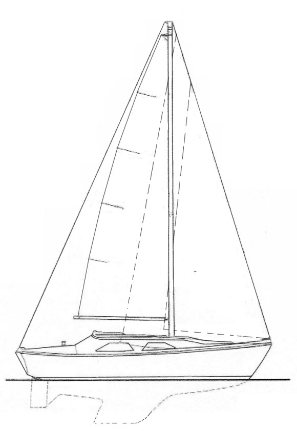 Falcon 24 ss sailboat under sail