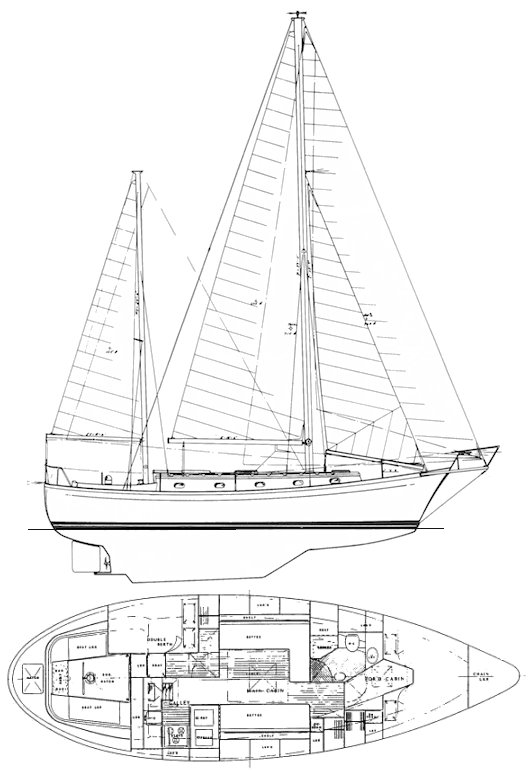 Fales 38 explorer sailboat under sail