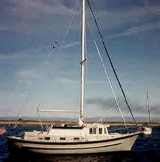 Fales 32 navigator sailboat under sail