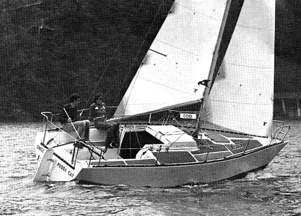 Fan 22 sailboat under sail