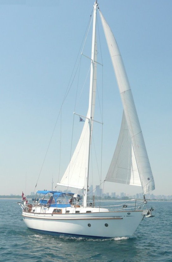 Fantasia 35 bingham sailboat under sail