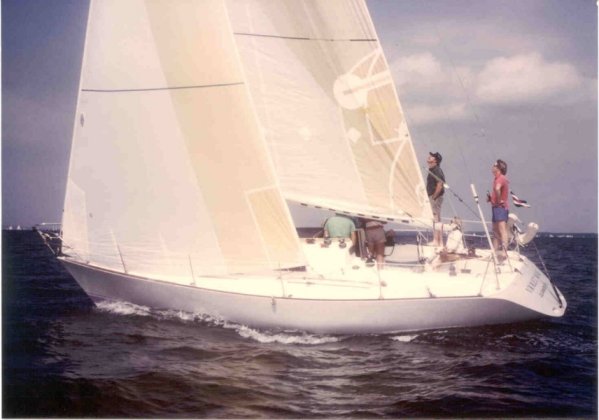 Farr 33 sailboat under sail