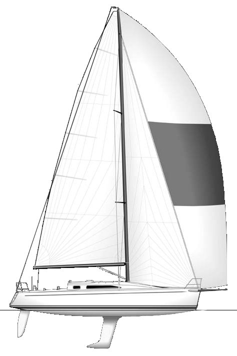 Farr 395 sailboat under sail