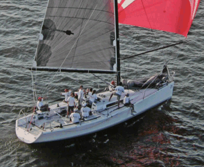 Farr 39ml sailboat under sail