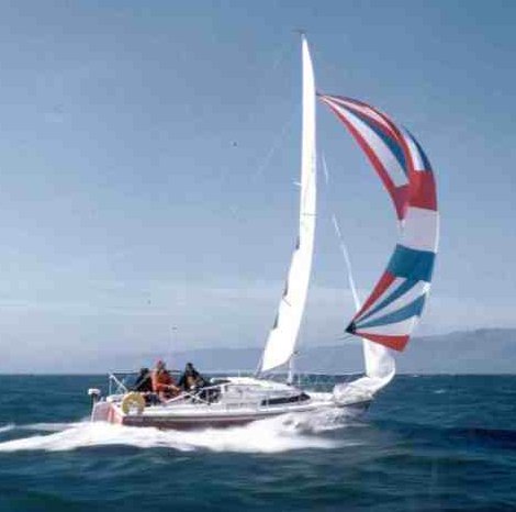 Farr 740 sport sailboat under sail