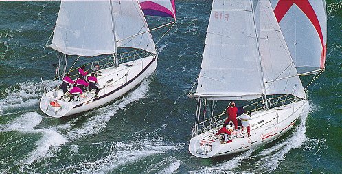 Figaro solo Beneteau sailboat under sail