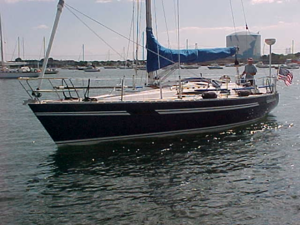 Finngulf 38 sailboat under sail