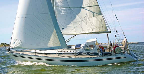 Finngulf 36 sailboat under sail