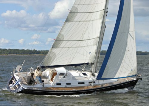 Finngulf 37 sailboat under sail