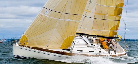Finngulf 41 sailboat under sail