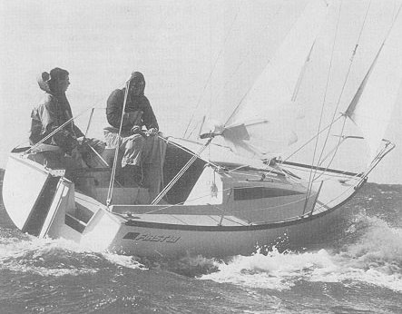 First 18 Beneteau sailboat under sail