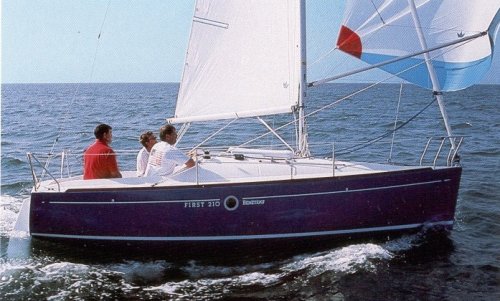 First 210 Beneteau sailboat under sail