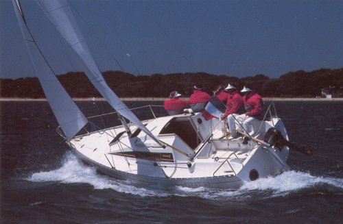 First 235 Beneteau sailboat under sail