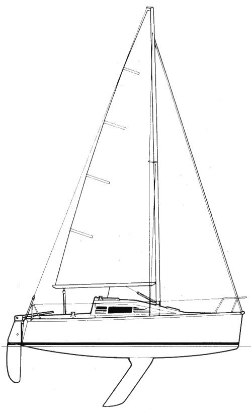 First 235 sk Beneteau sailboat under sail