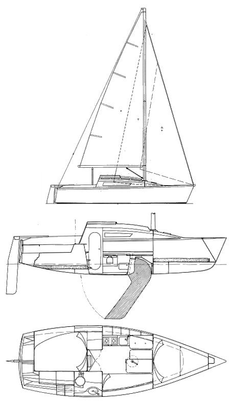 First 24 Beneteau sailboat under sail