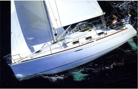 First 33.7 Beneteau sailboat under sail