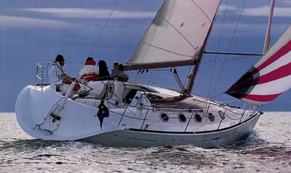 First 35.7 Beneteau sailboat under sail