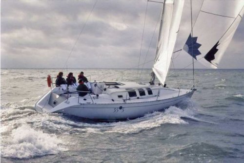 First 35 s5 Beneteau sailboat under sail
