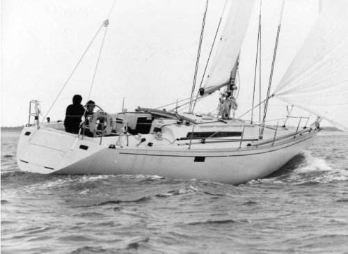 First 38 Beneteau sailboat under sail