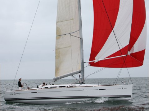 First 40 Beneteau sailboat under sail
