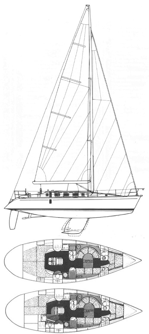 First 41 s5 Beneteau sailboat under sail