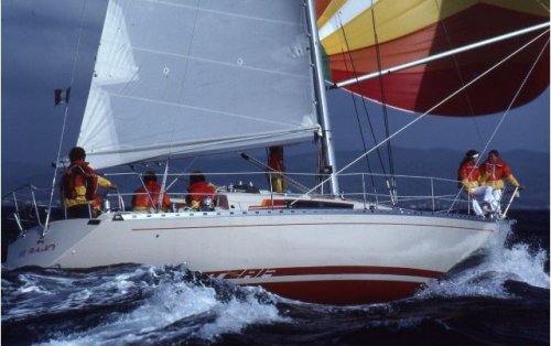 First 42 Beneteau sailboat under sail